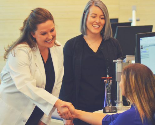 Woman arrives for complimentary consultation at BRO in Asheville